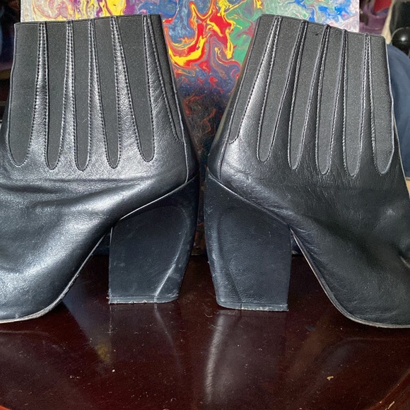Maria Brotans ankle boots black skinny wide heel Y2K 90's Trending - Picture 4 of 7